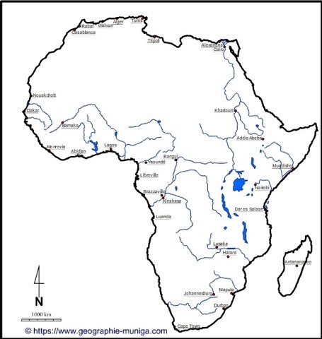 Carte de l'Afrique - Jacques MUNIGA