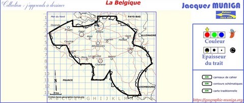 dessiner la Belgique ou  la Belgique au bout du doigt