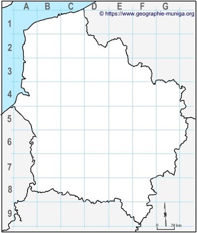 Carte de la région les Hauts de France avec grille - Jacques MUNIGA
