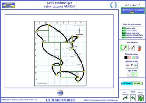 Je dessine la Martinique schématique