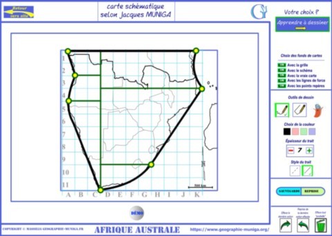Je dessine l'Afrique Australe schématique