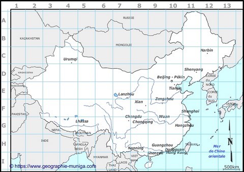 Carte de la Chine - Jacques MUNIGA