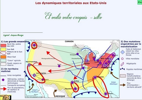 Les dynamiques territoriales aux États-Unis - Jacques MUNIGA