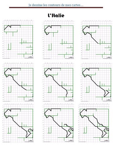 Je dessine l'Italie schématique selon Jacques MUNIGA