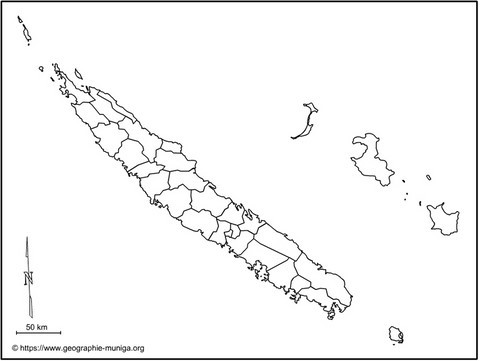 Carte de la Nouvelle Calédonie - Jacques MUNIGA
