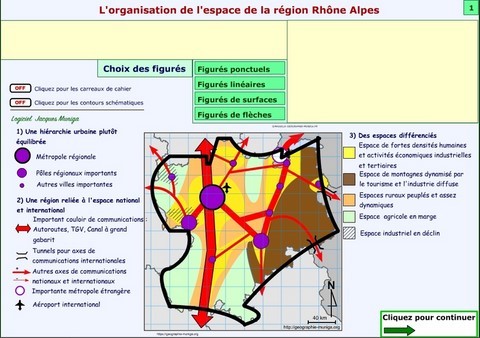 L'organisation de l'espace de la région Rhône Alpes - Jacques MUNIGA