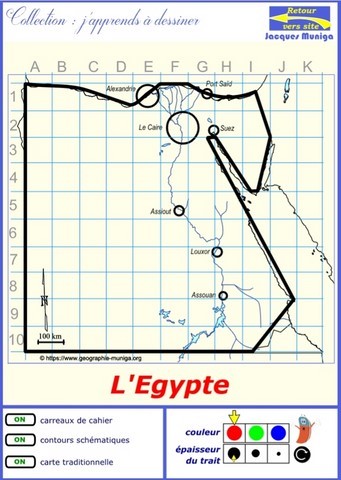 dessiner l'Egypte ou  l'Egypte au bout du doig