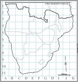Carte Afrique australe  avec grille - Jacques MUNIGA