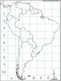 Carte de l'Amérique du Sud avec grille - Jacques MUNIGA
