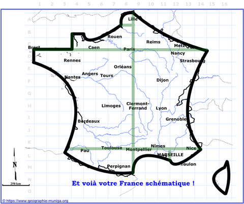 Je dessine la France schématique