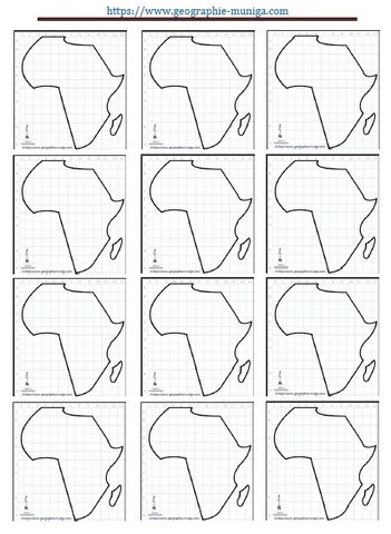 Cartes de l'Afrique schématique - Jacques MUNIGA
