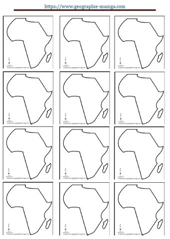 Cartes de l'Afrique schématique - Jacques MUNIGA