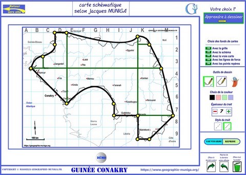 Je dessine la Guinée Conakry schématique