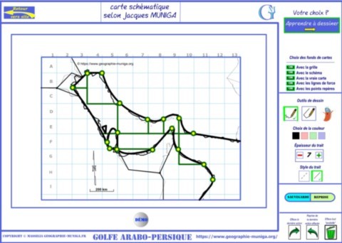 Je dessine le Golfe Arabo-Persique schématique