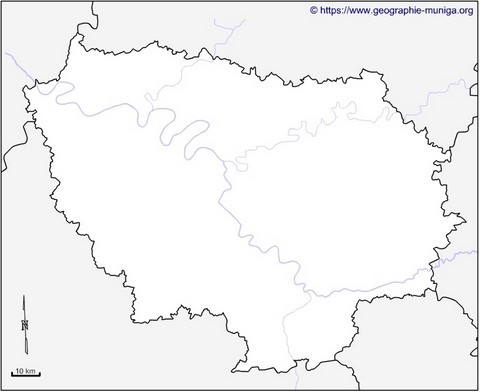 Carte de la région Île de France - Jacques MUNIGA