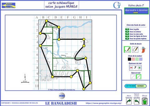 Je dessine le Bangladesh schématique