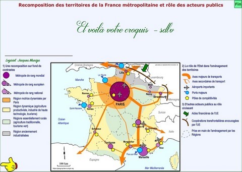 Recomposition des territoires de la France métropolitaine et rôle des acteurs publics