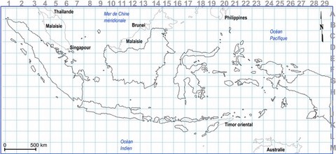 Carte de l'Indonésie - Jacques MUNIGA