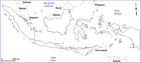 Carte de l'Indonésie - Jacques MUNIGA