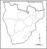 Carte Afrique australe - Jacques MUNIGA