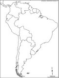 Carte de l'Amérique du Sud - Jacques MUNIGA