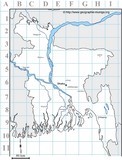 Carte du Bangladesh avec grille - Jacques MUNIGA
