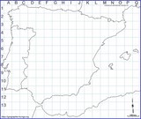 Fond de carte de l'Espagne avec grille par Jacques MUNIGA