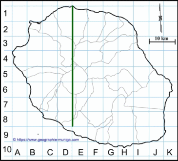 Lîle de la Réunion schématique Lîle de la Réunion schématique ( carte)